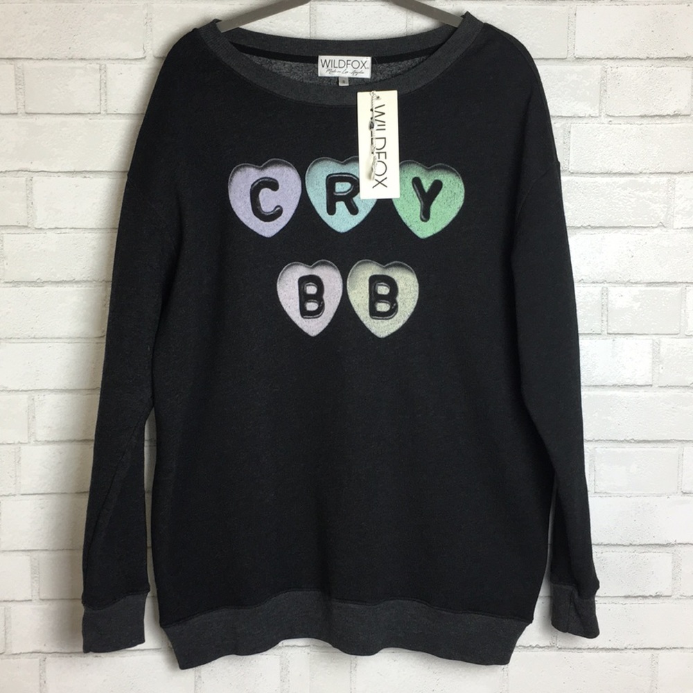 NWT Wildfox ‘Cry BB’ Roadtrip Sweater 💜💙💚💗💛